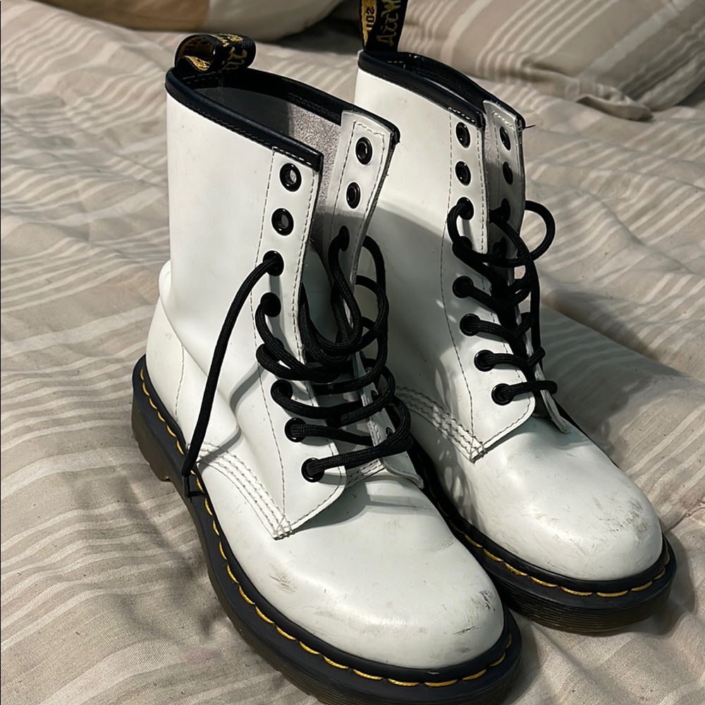 Dr. Martens Women's White Boots